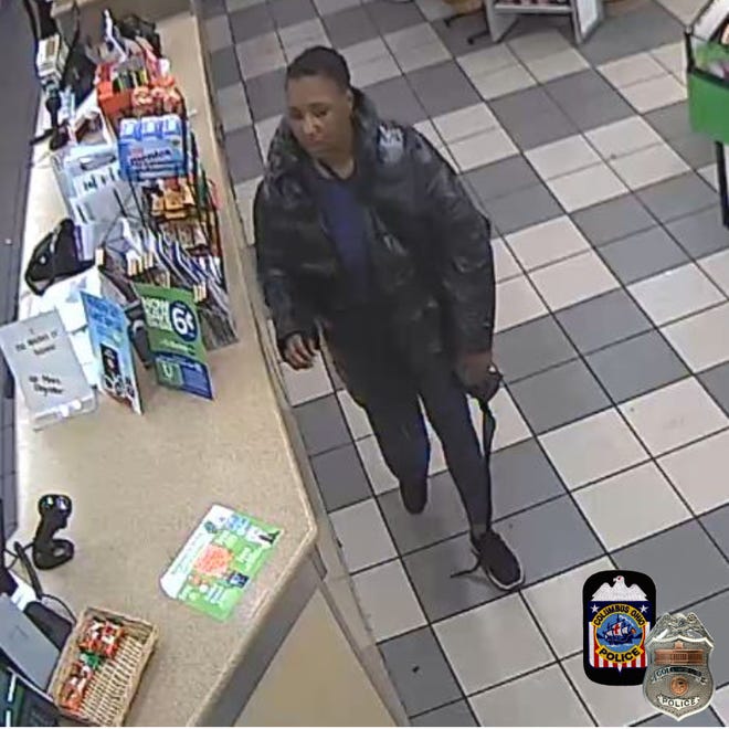 Columbus police released a photo of 24-year-old Nalah T. Jackson taken Tuesday at gas station convenience store in Huber Heights, less than a half-hour from Dayton airport. Jackson is wanted as a suspect in connection with the theft of a motor vehicle and the kidnapping of twin siblings inside, 5-month-olds Kyair and Kason Thomas. Kyair was recovered early Tuesday morning left in a car carrier between parked cars at a Dayton airport parking lot. Kason was still missing Tuesday night.