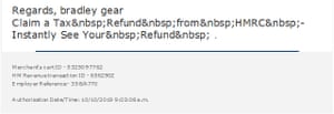 Scam email poor presentation