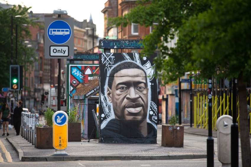 Akse also painted this mural of Floyd in Stevenson Square in Manchester's Northern Quarter on June 2.