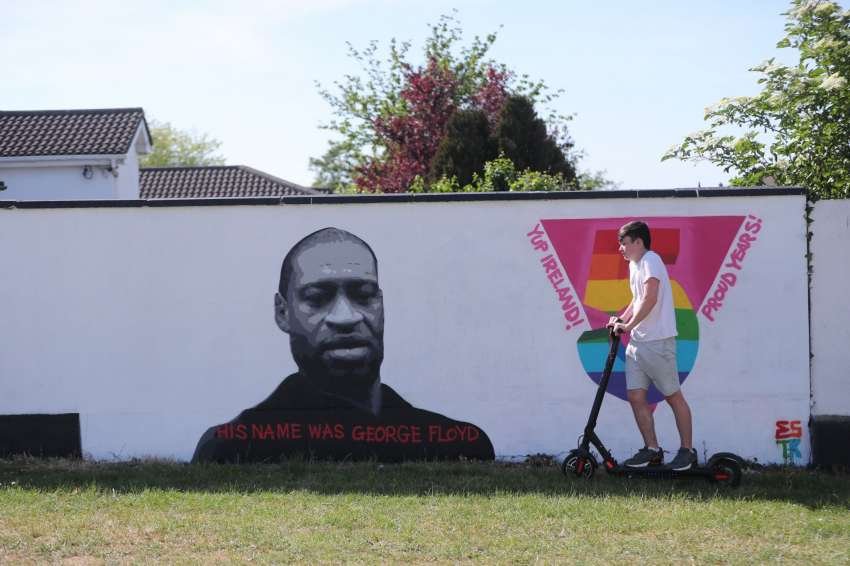 This mural of Floyd can be found in West Dublin.