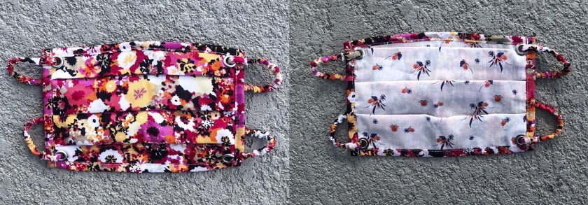 One Love Malibu's reversible bright bundle kids mask can be worn two different ways
