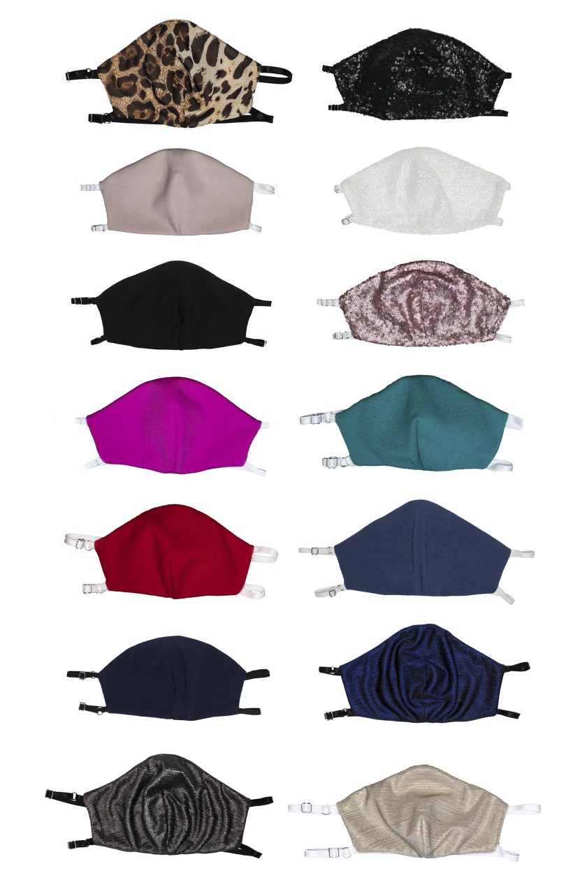 Mask options from Los Angeles bridal and contemporary designer Katie May.