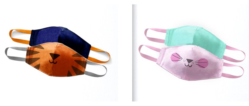 Pottery Barn Kids' face coverings for children
