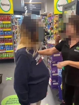 Another staff member intervened, ordering the girls to leave. Picture: Facebook