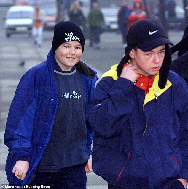 The brothers emerged from court defiant in 1999. Staring down the cameras, McCann (right) and his brothers, Sean, then 16 and Michael (left), 12, were pictured swearing and grinning