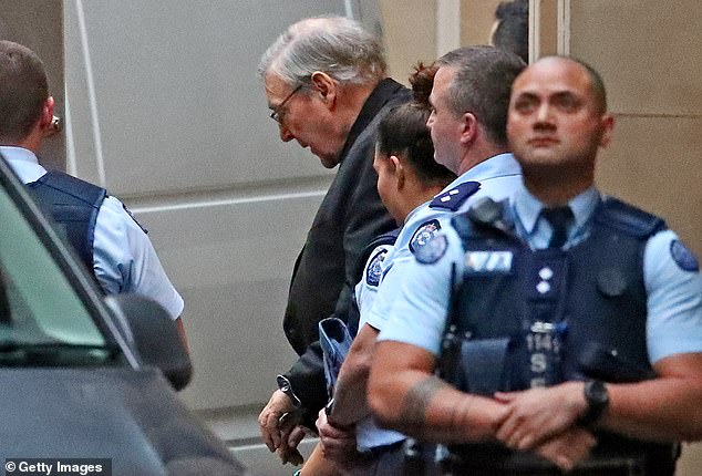 Pell (pictured leaving court last year) revealed his time in Barwon Prison was 'quite atypical