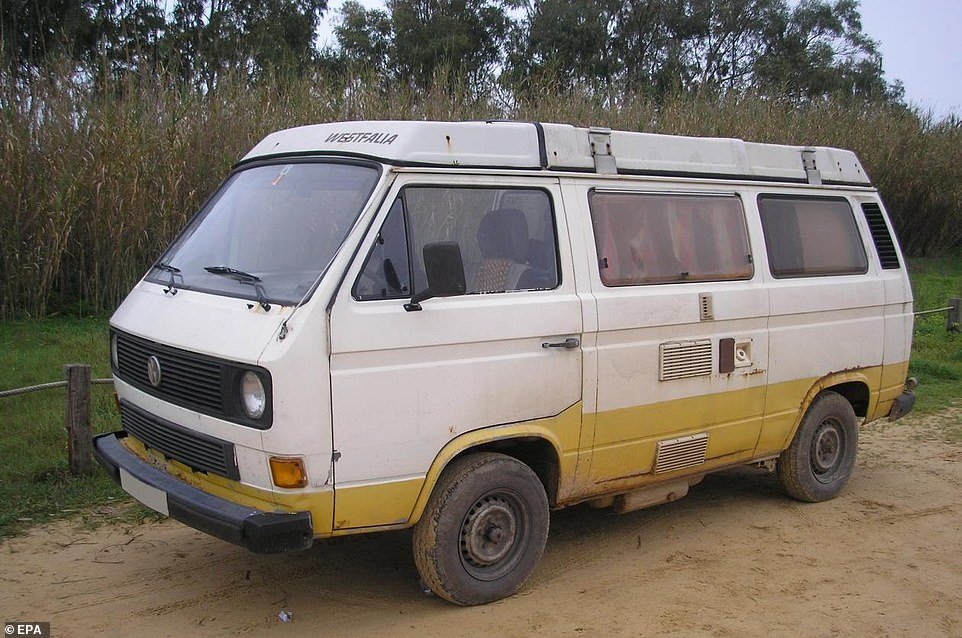 It is believed that the suspect, a convicted paedophile, was living in the 1980s camper van at the time of Maddie's disappearance