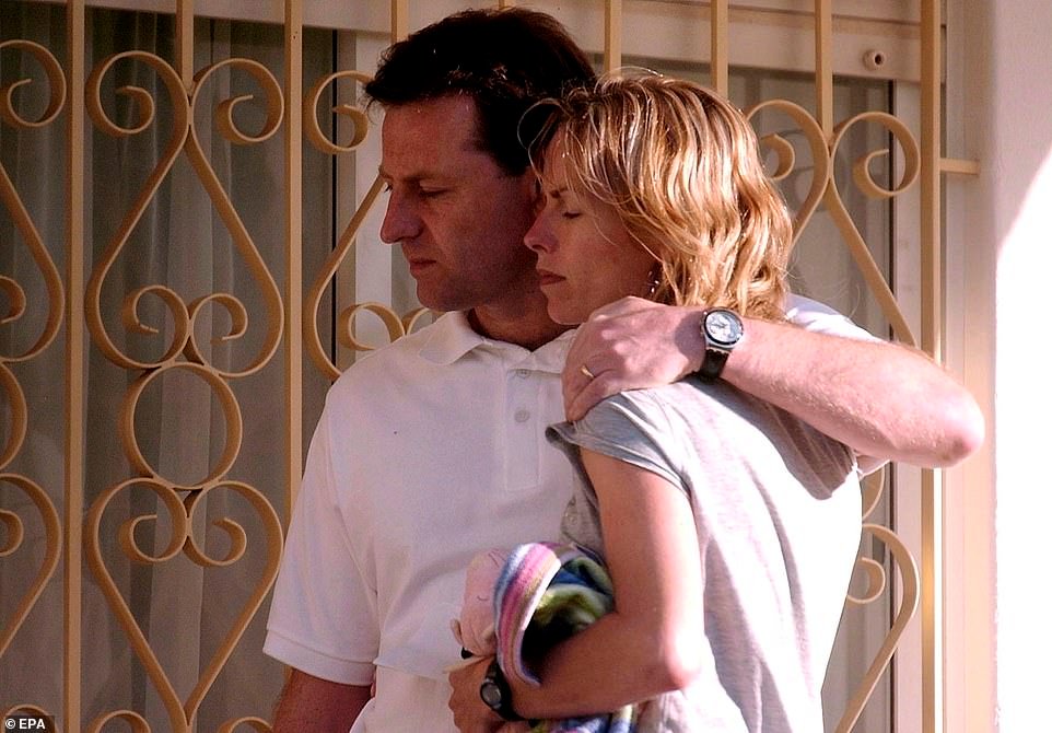Kate and Gerry McCann seen on the balcony of their apartment in Praia da Luz in May 2007 shortly after Maddie disappeared