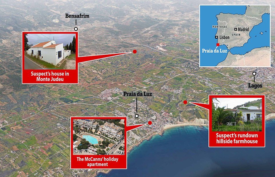 The German suspect had lived in a warehouse outside Praia da Luz for several years but moved into a campervan just before Maddie vanished