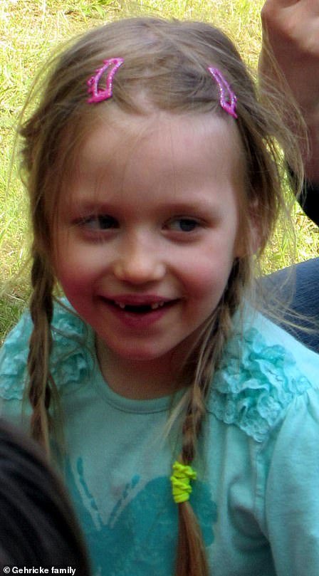 Inga Gehricke, five, had been having a barbecue with her family on May 2, 2015