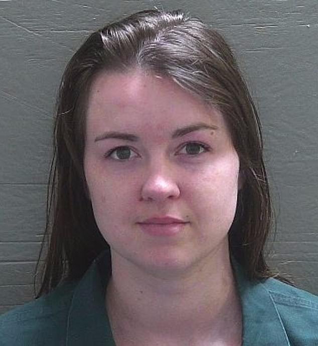Walter is seen in a new mugshot taken following her arrest on a human trafficking charge earlier this week