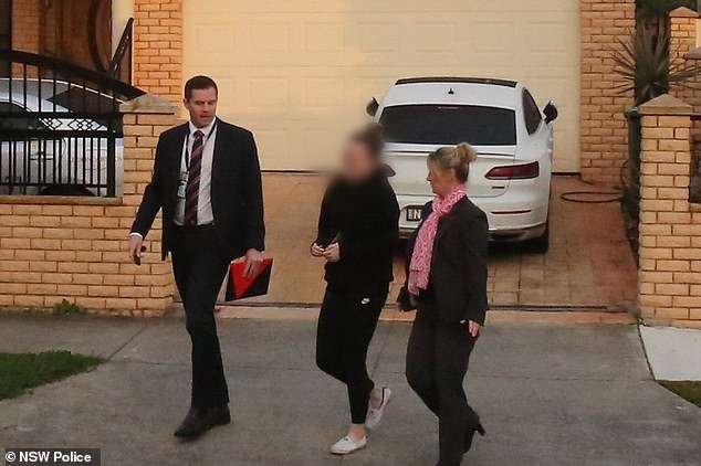 The teacher was arrested and charged about 7am on Friday (pictured) and was refused bail by a magistrate today