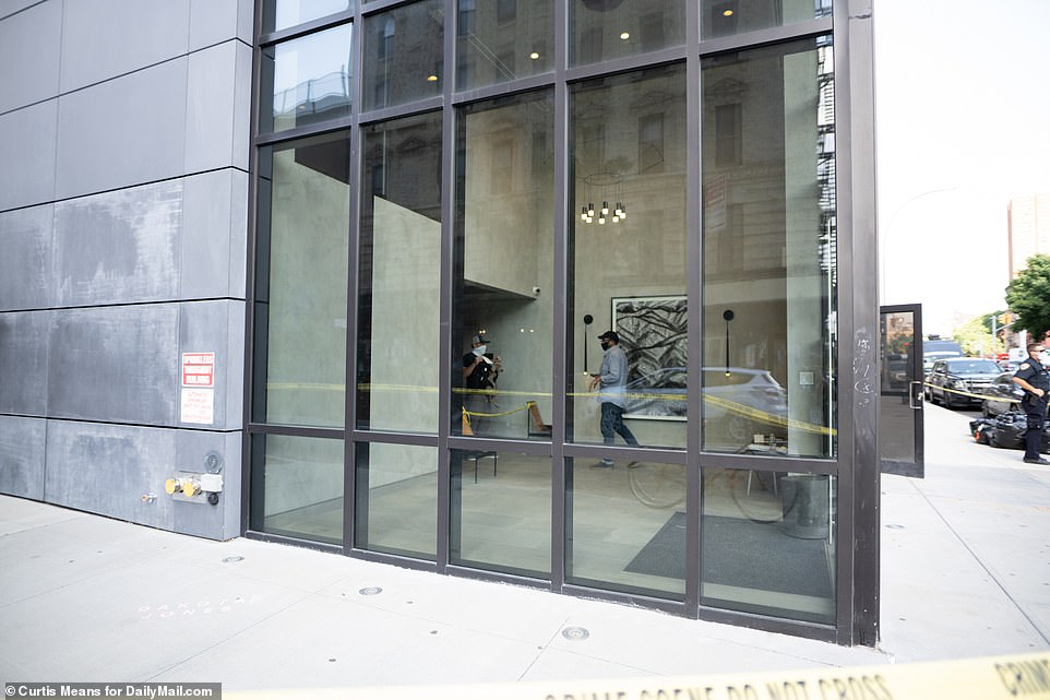 The entrance to the expensive, exclusive building, where there are only seven units