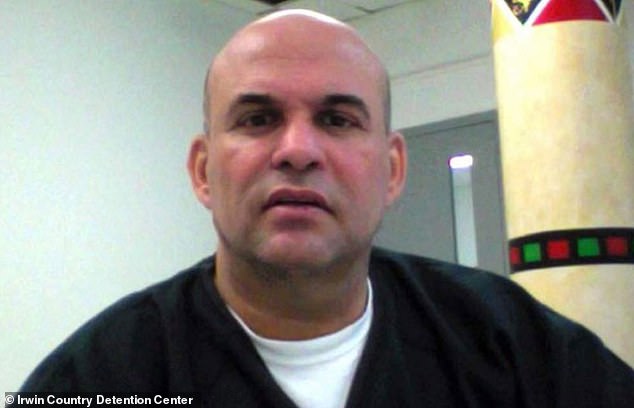 Salvatore Mancuso (pictured) was the top commander of a since-disbanded group of right-wing militia, United Defense Forces of Colombia, and is linked to 1,500 killings or abductions by a Colombian court. The 55-year-old hopes the United States will not extradite him to Colombia, where he fears he could be killed, and allow him to resettle in Italy, his father's native home