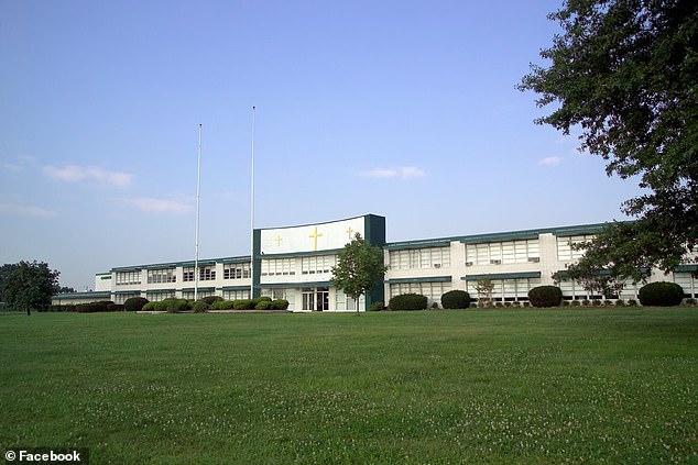 Sipera was a teacher at Camden Catholic High School (pictured), where she was also the girls' lacrosse coach. The school said Thursday it had fired her immediately