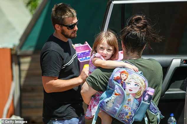Cleo Smith (pictured with her parents after she was found) was abducted from her family campsite