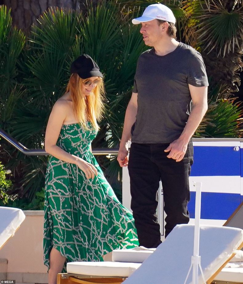 Musk has been in the South of France last month attending galas and weddings with Natasha Bassett