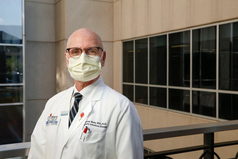 Dr. Jeffrey Kahn, the Chief of Pediatric Infectious Diseases at Children's Health, poses for a photograph on Monday, July 20, 2020 in Dallas. 