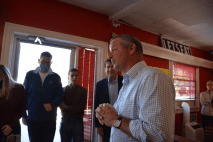 County Mayor Jim Durrett introduces U.S Senatorial Candidate Bill Hagerty at Johnny's Big Burger