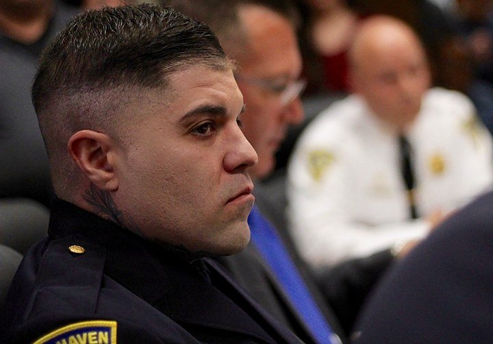 Bandy at a 2019 disciplinary hearing. Christopher Peak file photo