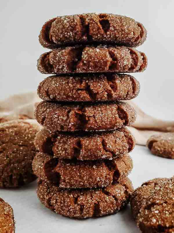 Vegan Soft and Chewy Ginger Molasses Cookies 