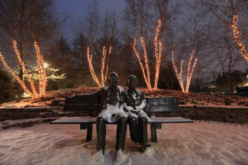 A winter evening at Frederik Meijer Gardens & Sculpture Park