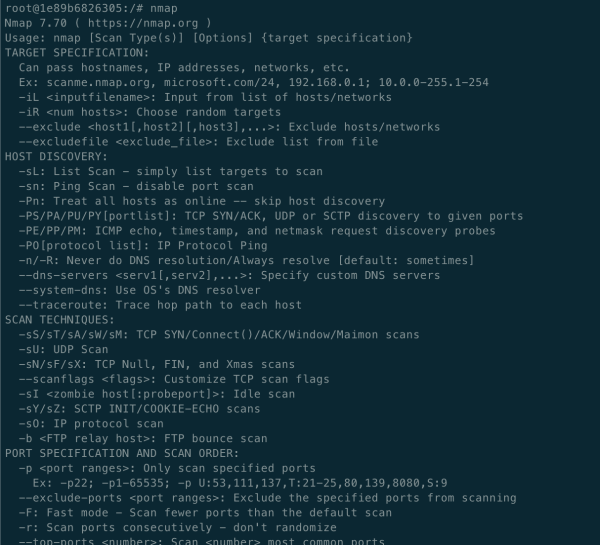 The NMAP scanner
