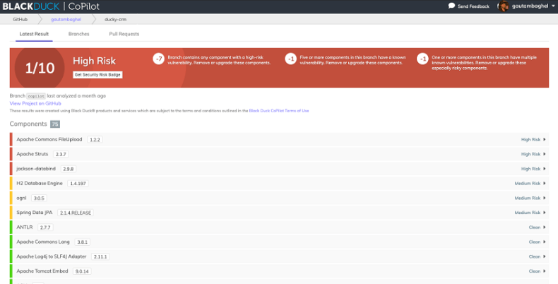 CoPilot reporting dashboard