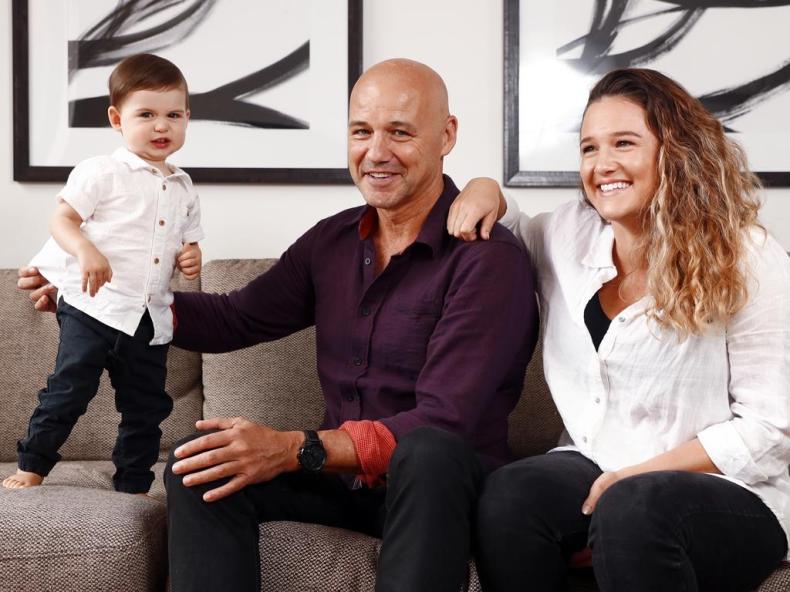 Jubelin at home this week with his daughter Gemma and grandson Zion. Picture: Sam Ruttyn Jubelin at home this week with his daughter Gemma and grandson Zion. Picture: Sam Ruttyn
